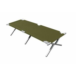 BasicNature Alu-Campbed Utazási nyugágy olíva 210 cm kép