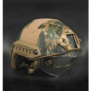 DRAGOWA Tactical Tactical Helmet Fast MH töltőszemüveggel, Digital Woodland kép