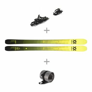 Skilp síléc kötéssel VOLKL RISE UP 82 FLAT + ALPINIST DEMO 10 90MM BLACK + RISE UP 82 SKINS kép