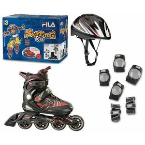 Görkorcsolya szett FILA J-ONE Combo 3 Set BLACK/RED kép
