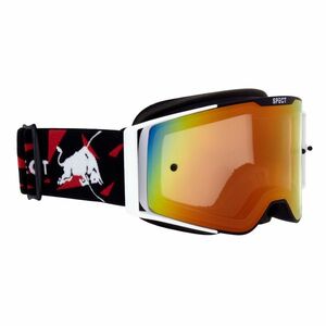 Motocross szemüveg RedBull Spect Torp, matt fekete/fehér, piros tükörlencse kép