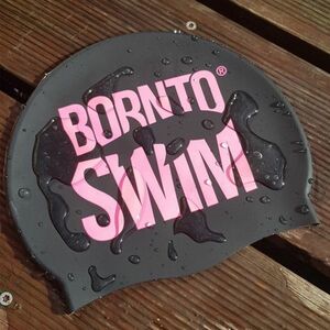 úszósapka borntoswim classic silicone fekete/rózsaszín kép