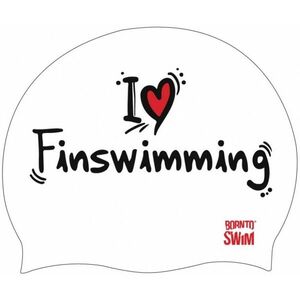 úszósapka borntoswim i love finswimming cap fehér kép