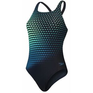 Speedo digital printed medalist black/harlequin green xxl - uk40 kép