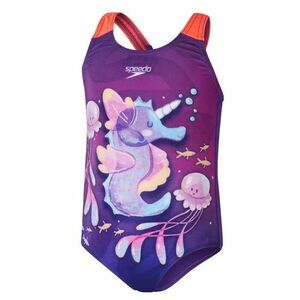 Speedo digital placement girls purple/orange 104cm kép
