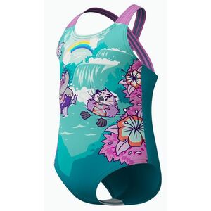 Speedo lts printed crossback girls violet/neon 6 kép