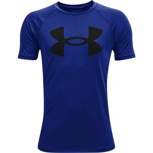 Under Armour TECH BIG LOGO SS Fiú póló, kék, méret kép