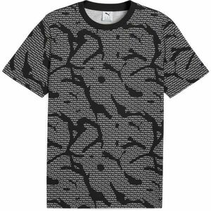 Puma ESSENTIALS LOGO LAB AOP TEE Férfi póló, sötétszürke, méret kép
