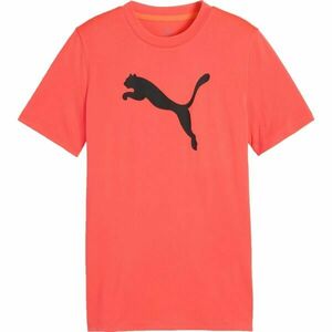 Puma TAD ESSENTIALS CAT LOGO TEE B Fiú póló sportoláshoz, narancssárga, méret kép