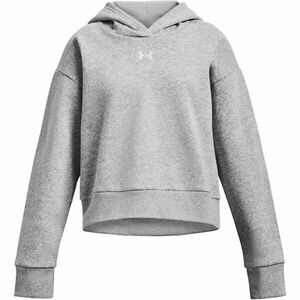 Under Armour RIVAL FLEECE CROP HOODIE Lány pulóver, szürke, méret kép
