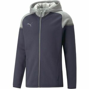 Puma TEAMCUP CASUALS HOODED JACKET Férfi kabát edzésre, sötétkék, méret kép