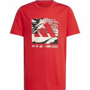 adidas CAMO GRAPHIC Gyerek póló, piros, méret kép