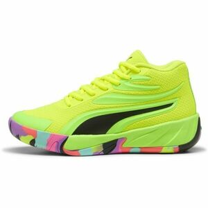 Puma COURT PRO MARBLE JR Fiú kosárlabda cipő, világoszöld, méret 36 kép