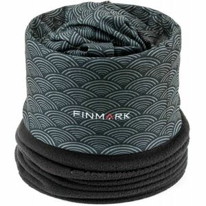 Finmark MULTIFUNCTIONAL SCARF Multifunkciós kendő fleece résszel, fekete, méret UNI kép