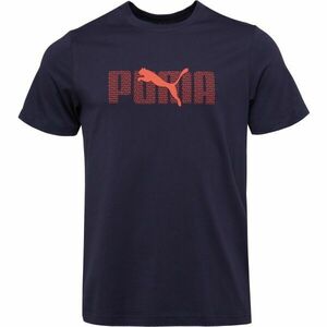 Puma ESSENTIALS LOGO LAB TEE Férfi póló, sötétkék, méret kép