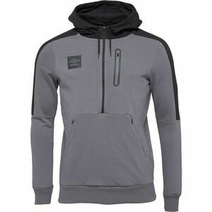 Umbro TERRACE HALF ZIP HOODIE Férfi pulóver, sötétszürke, méret kép