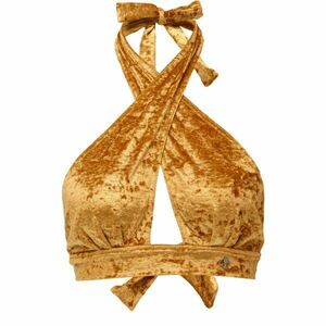 GOLDBEE VELVET SWIMSUIT CROSS Női fürdőruha felső, arany, méret kép