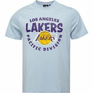 New Era LA LAKERS NBA BUBBLE WORDMARK Férfi póló, világoskék, méret kép