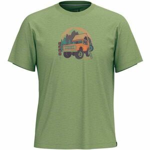 Smartwool LONG WEEKEND SHORT SLEEVE GRAPHIC TEE Férfi póló, zöld, méret kép