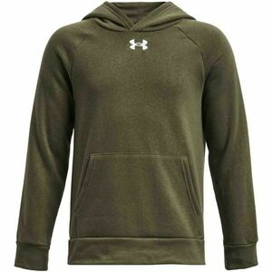 Under Armour RIVAL FLEECE HOODIE Fiú pulóver, khaki, méret kép