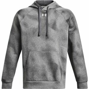 Under Armour RIVAL FLEECE PRINTED HD Férfi pulóver, szürke, méret kép