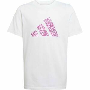 adidas ANIMAL TEE Lány póló, fehér, méret kép