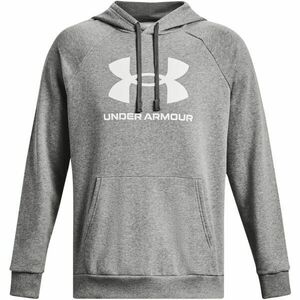 Under Armour RIVAL FLEECE LOGO HD Férfi pulóver, szürke, méret kép
