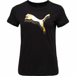 Puma ESSENTIALS METALLIC TEE Női póló, fekete, méret kép