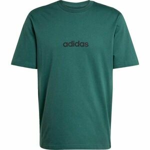 adidas ESSENTIALS SINGLE JERSEY EMBROIDERED LOGO Férfi póló, sötétzöld, méret kép
