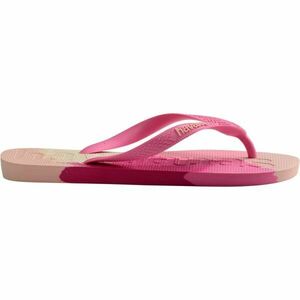 HAVAIANAS TOP LOGO MANIA COLORS II Uniszex strandpapucs, rózsaszín, méret 41/42 kép