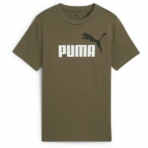 Puma ESSENTIALS 2 COLOR N0.1 LOGO TEE B Fiú póló, khaki, méret kép