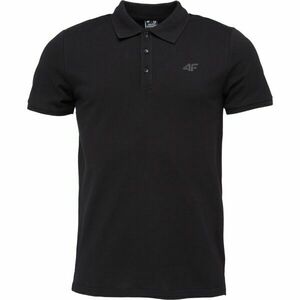 4F POLO SHIRT Férfi galléros póló, fekete, méret kép