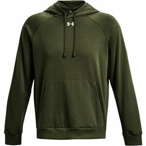 Under Armour RIVAL FLEECE HOODIE Férfi pulóver, khaki, méret kép