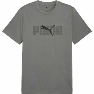 Puma ESSENTIALS LOGO LAB TEE Férfi póló, szürke, méret kép