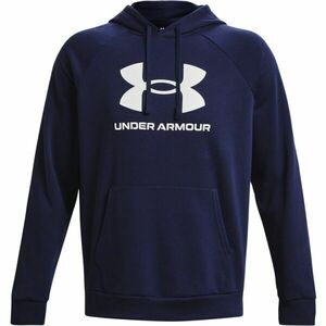 Under Armour RIVAL FLEECE LOGO HD Férfi pulóver, sötétkék, méret kép