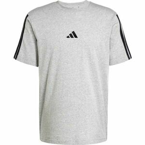 adidas ESSENTIALS SINGLE JERSEY 3-STRIPES Férfi póló, szürke, méret kép