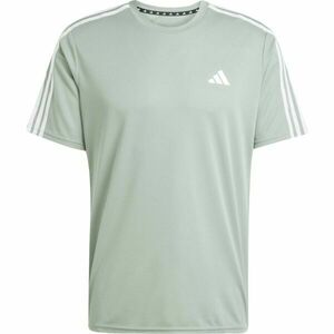 adidas ESSENTIALS SINGLE JERSEY 3-STRIPES Férfi póló, világoszöld, méret kép