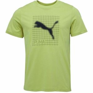 Puma TECH GRAPHIC TEE Férfi póló, világoszöld, méret kép