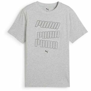 Puma ESSENTIALS LOGO LAB HOG TEE B Fiú póló, szürke, méret kép