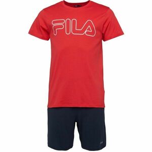 Fila SET SHORT SLEEVES T-SHIRT AND SHORT PANTS IN JERSEY Férfi pizsama, piros, méret kép