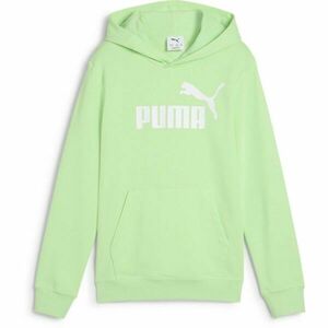 Puma ESSENTIALS NO. 1 LOGO HOODIE TR B Gyerek pulóver, világoszöld, méret kép