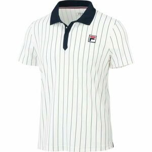 Fila POLO STRIPES BJÖRN Férfi galléros póló, fehér, méret kép