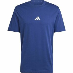 adidas ESSENTIALS SMALL LOGO Férfi póló, sötétkék, méret kép