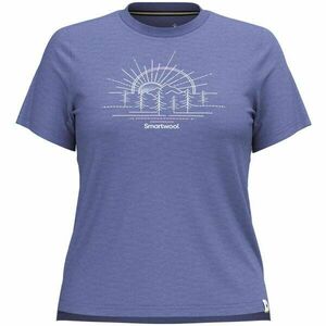 Smartwool MOUNTAIN SOL SHORT SLEEVE GRAPHIC TEE W Női póló, kék, méret kép