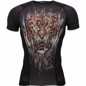 Venum TIGER SHORT SLEEVE RASHGUARD Férfi póló, fekete, méret XXL kép