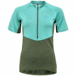 Devold STANDAL MERINO TEE ZIP NECK Női kerékpáros póló, türkiz, méret kép
