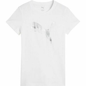 Puma ESSENTIALS METALLIC TEE Női póló, fehér, méret kép