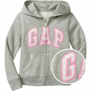 GAP LOGO FZ Lány cipzáras felső, szürke, méret kép