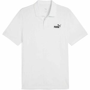 Puma ESSENTIALS NO 1.LOGO PIQUE POLO Férfi galléros póló, fehér, méret kép