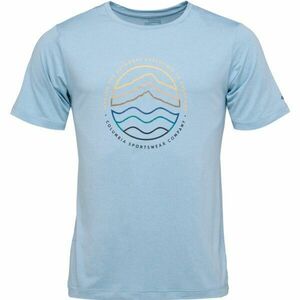 Columbia KWICK HIKE GRAPHIC SS TEE Férfi póló, világoskék, méret kép